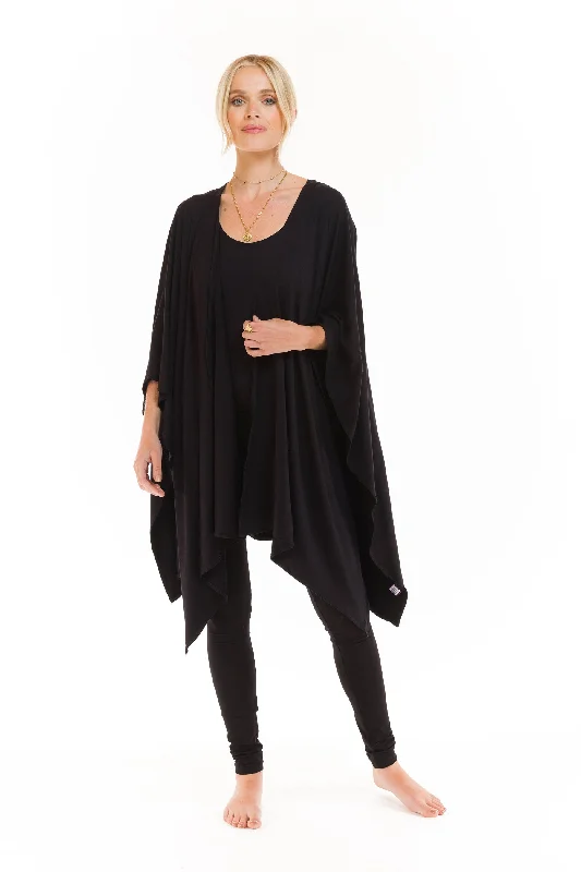 Hurry In WRAP TOP BLACK