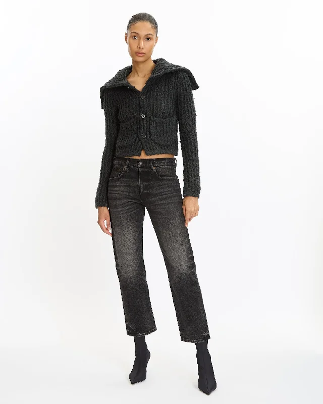 Savings Soar This Weekend High Neck Shrunken Cardigan
