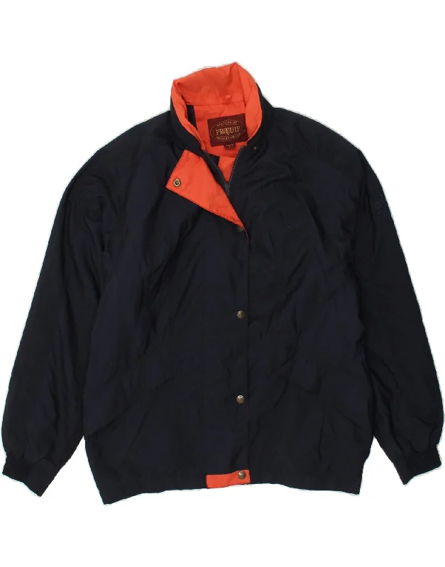 Crazy Deal PROQUIP Womens Windbreaker Jacket US 12/14 Large Navy Blue Polyester