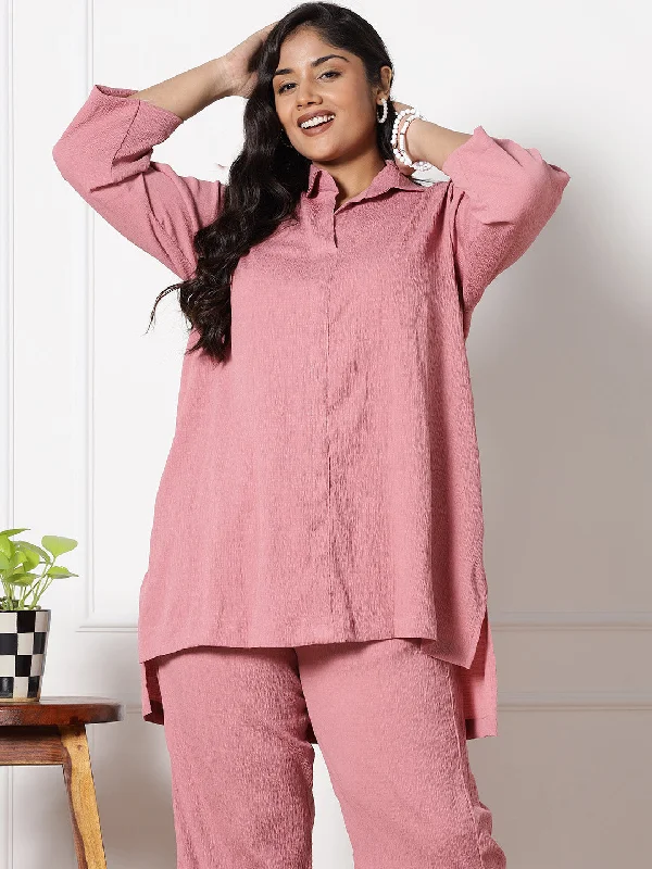 Major Deal Blush Textured ShirtTop