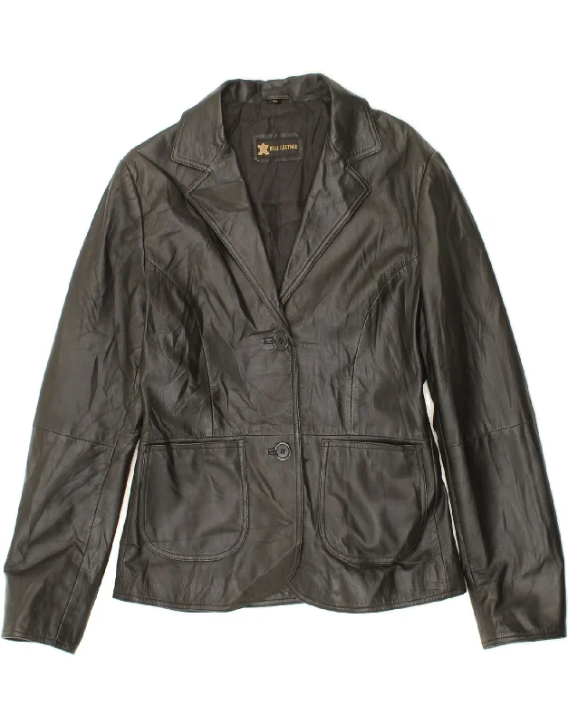 Shop the Weekend Away VINTAGE Womens Leather Jacket IT 42 Medium Black Leather