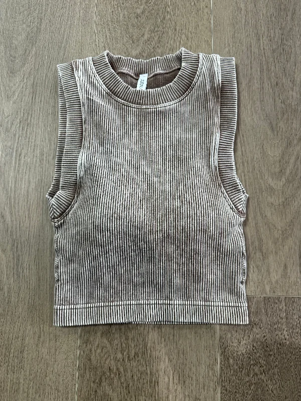 Shop and Save Mocha high neck padded bralette