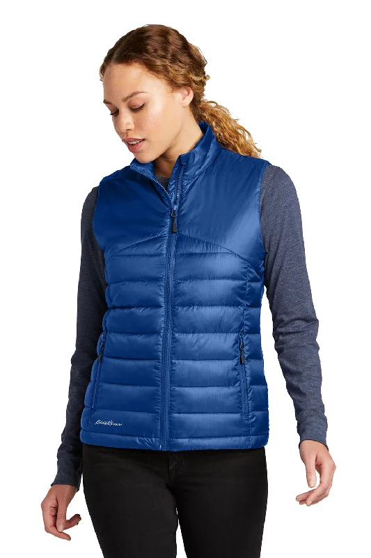 Today's Deal Eddie Bauer Womens Water Resistant Quilted Full Zip Vest - Cobalt Blue