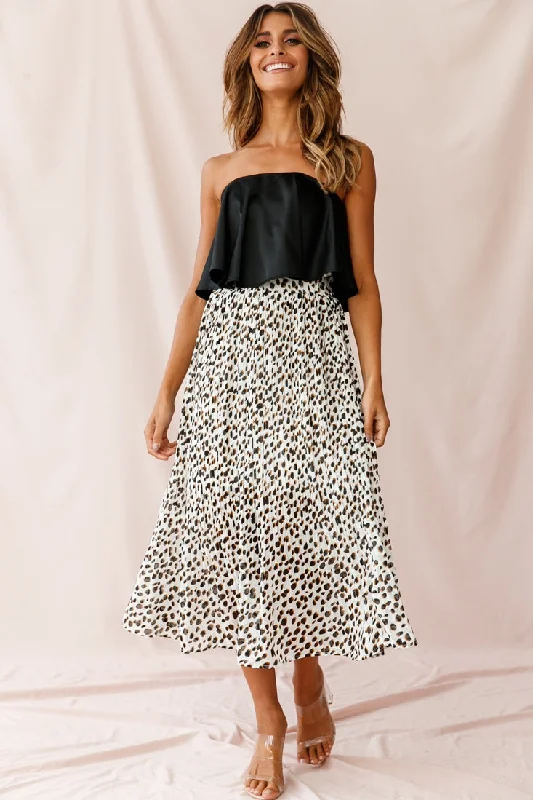 Weekend Deals That Sparkle Marie Satin Bandeau Crop Top Black